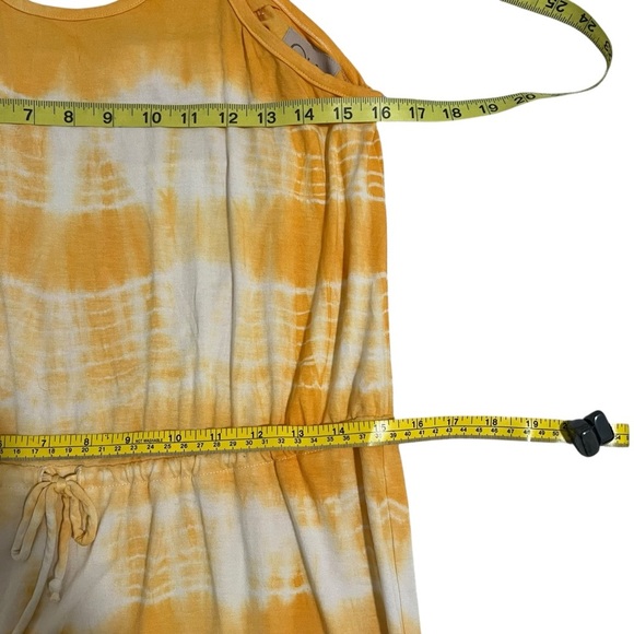 Chaser Tie Dyed Strappy Back Shirttail Mini Dress Goldfish Beach Summer Medium - Picture 6 of 13